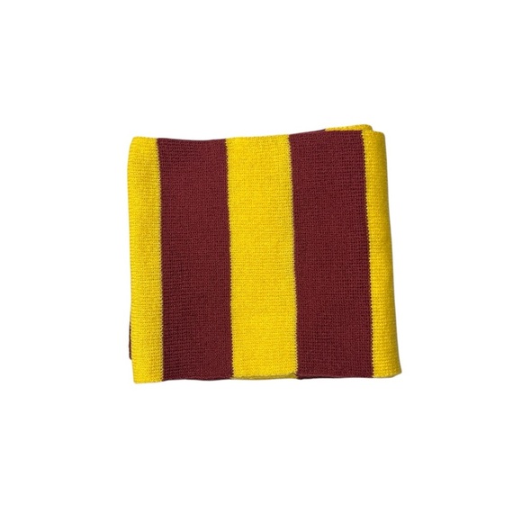 Yellow red striped soft scarf - Picture 3 of 3